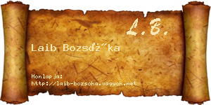 Laib Bozsóka névjegykártya